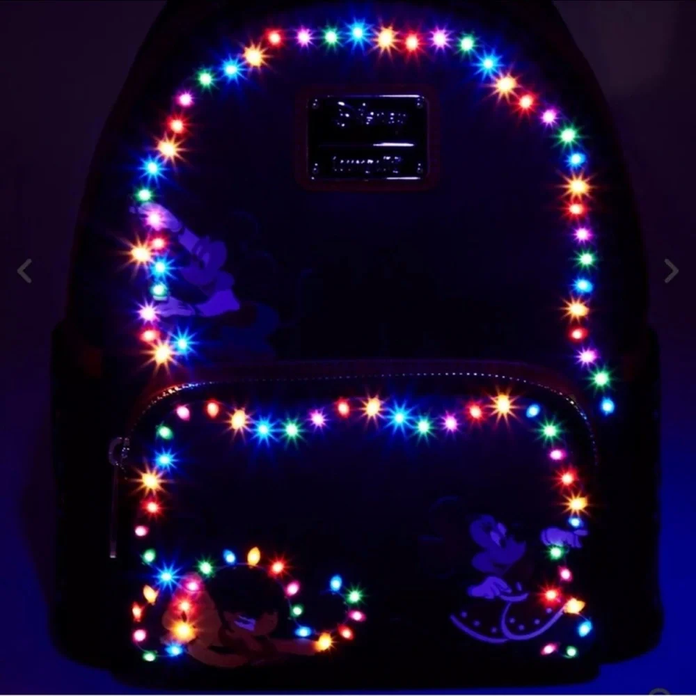 Loungefly Mickey Mouse & Friends Holiday Lights Mini Backpack